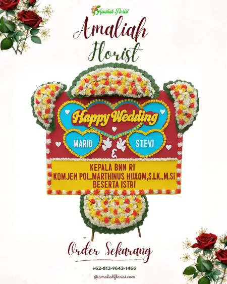 Papan Bunga Pernikahan Gerung